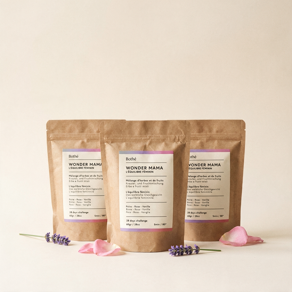 Trio de 3 sachets WONDER MAMA Bothé, cure de 3 mois